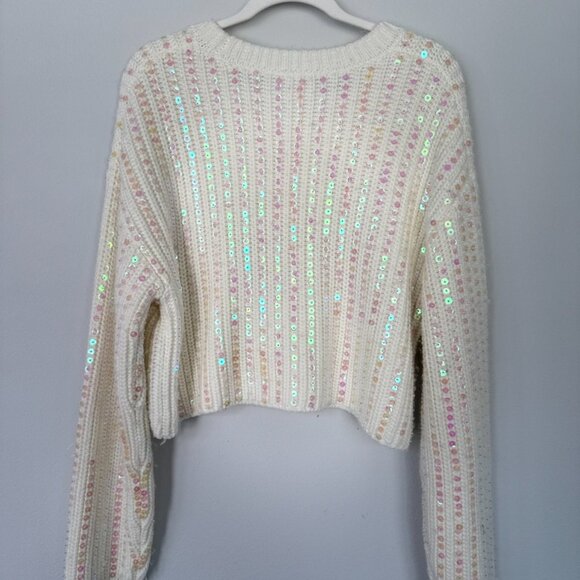 White sequin sweater - Picture 4 of 5